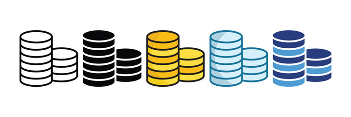 Budget Icon Set Multiple Style Collection