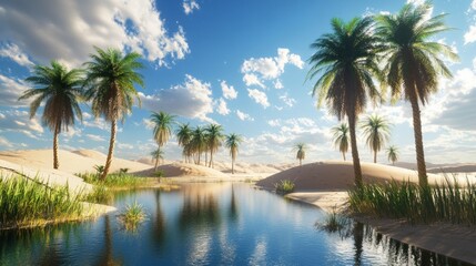 Fototapeta premium palm trees on the beach
