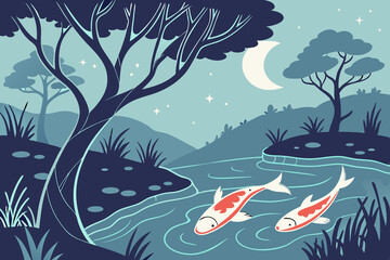 Vibrant Nature Vector Art - Landscapes and Patterns - jpg