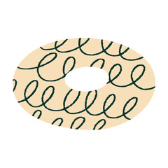 Abstract paper cutout shapes, organic geometric figures inspired, colorful summer texture, creative kid friendly design. Flat vector illustration isolated on white background.