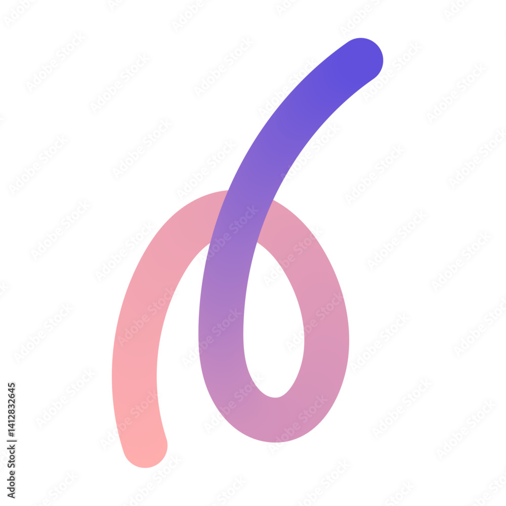 Poster abstract gradient wave pattern with wavy 3d shapes and geometric squiggles. modern doodle design wit