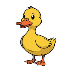 Cartoon Yellow Duck Illustration