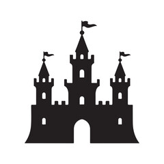 Obraz premium Castle Silhouette with Three Towers