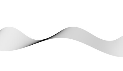 Abstract black wave line illustration design on transparent background.