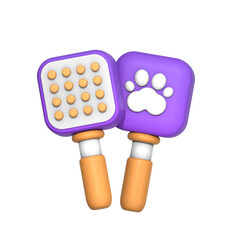 Pet Comb 3D Icon