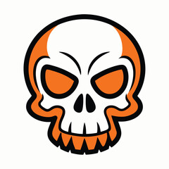 Halloween skulls isolated on white background