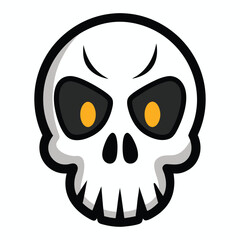 Halloween skulls isolated on white background
