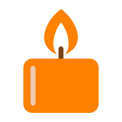 Candle icon isolated on white background