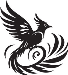 Quetzal bird silhouette vector art