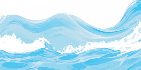 Soft Blue and Green Watercolor Ocean Wave Texture Background Featuring Abstract Waves Perfect for Creative Ocean-Inspired Graphic Design Projects.