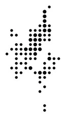 Symbol Map of Summerville (United States) showing the city with a pattern of just a few black dots