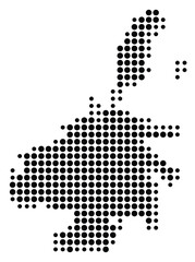 Symbol Map of Abilene (United States) showing the city with a pattern of just a few black dots