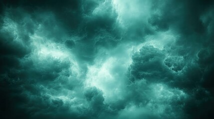 Dark, turbulent storm clouds