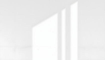 Smooth white concrete wall with soft shadows and subtle texture for a minimalist designer backdrop.. with white shades