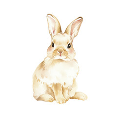 Easter bunny on transparent background