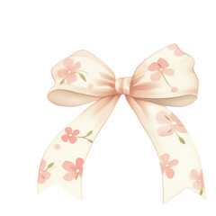 A colored bow on a transparent background