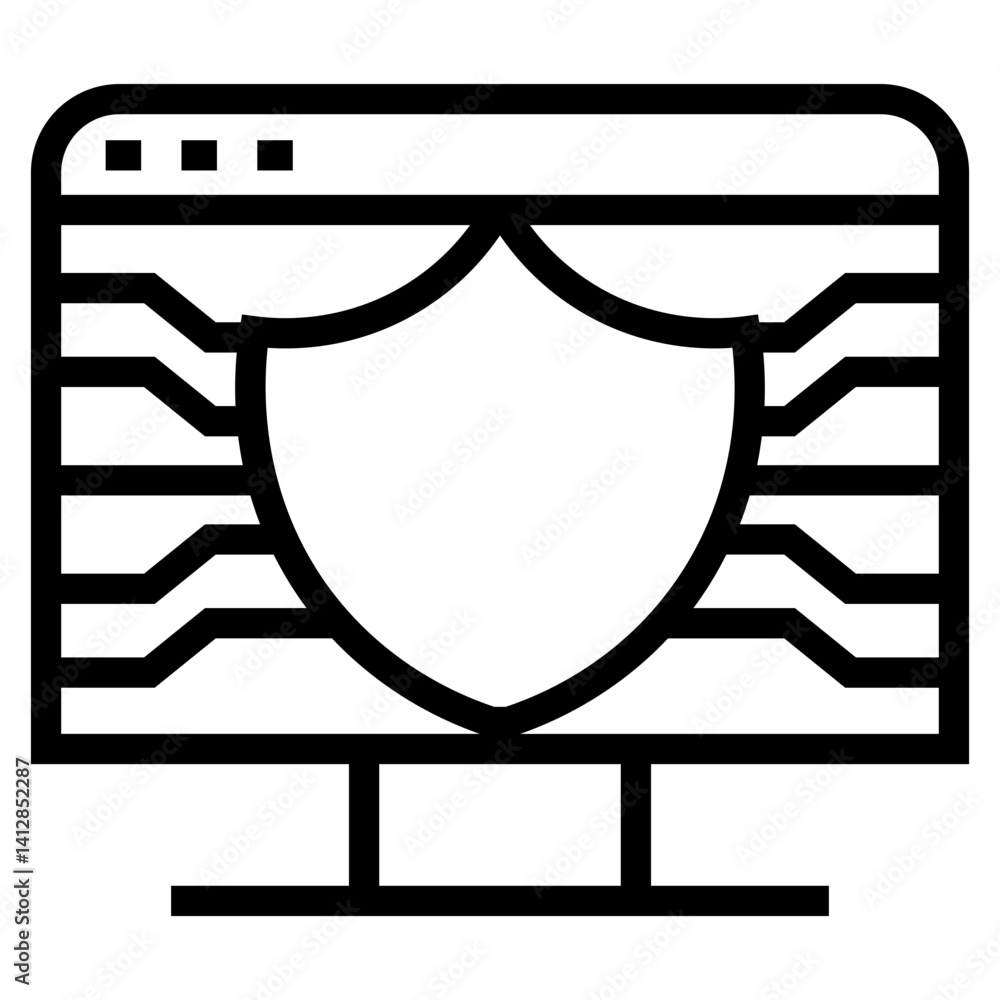 Poster internet security vector icon