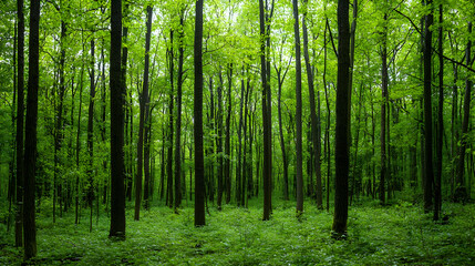 Dense Green Forest Under Sunny Daylight