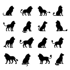 Obraz premium Tiger silhouettes vector