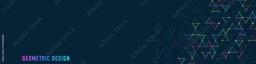 Aufkleber Abstract vector background with a geometric pattern of triangle shapes. Graphic design element for web page or banner