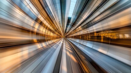 Obraz premium Cityscape Speed Motion Blur; Abstract Travel