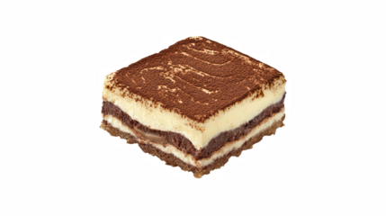 a piece of cake with chocolate frosting on a transparent background, PNG image, PNG file, Generative art.