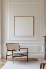 Poster in frame with ambient lighting and green foliage — designed for moody photography previews, evening glow artwork, or atmospheric compositions.

