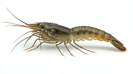 Fresh shrimp, whole, isolated on white