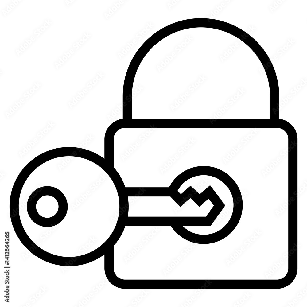 Poster encryption vector icon