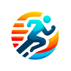 Fototapeta premium Flat Fitness App Logo 
