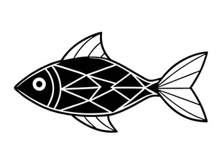 Betta fish coloring page for a children's book with colorful examples. Image in vector format. Great coloring activity for children and toddlers