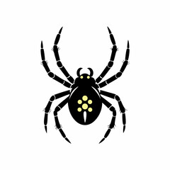 creative Silhouette spider Icon Vector Illustration
