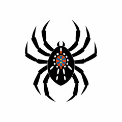 creative Silhouette spider Icon Vector Illustration
