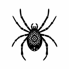 creative Silhouette spider Icon Vector Illustration

