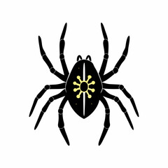 creative Silhouette spider Icon Vector Illustration

