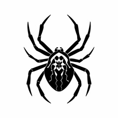 creative Silhouette spider Icon Vector Illustration
