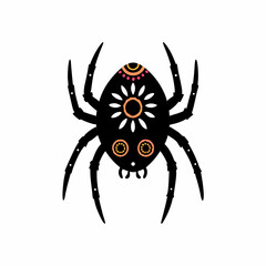 creative Silhouette spider Icon Vector Illustration

