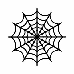 creative Silhouette spider-web Icon Vector Illustration
