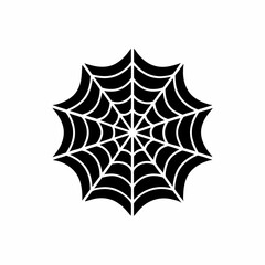 creative Silhouette spider-web Icon Vector Illustration
