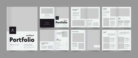 Creative Personal Portfolio Template, Architecture Portfolio Design, Photography Portfolio Album.