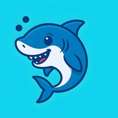 Obraz premium cartoon shark cartoon
