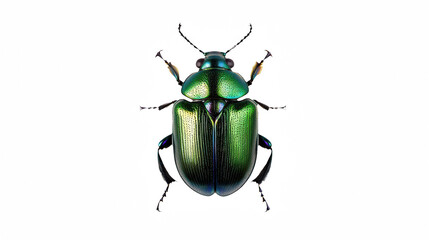 a green beetle isolated on a transparent background, PNG image, PNG file, Generative art.