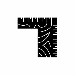 creative details T-square Icon Vector Illustration