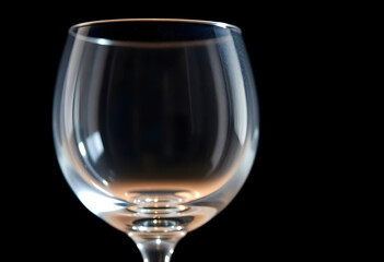 glass of wine on a black background
