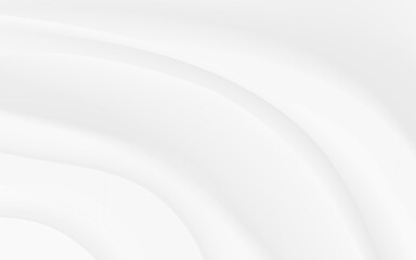 White abstract smooth flowing curves background gray light bright