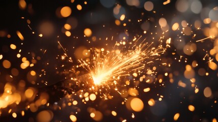 Sparkling firework celebration night