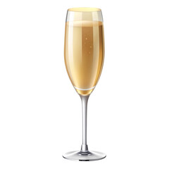 Champagne 3D icon isolated on white background
