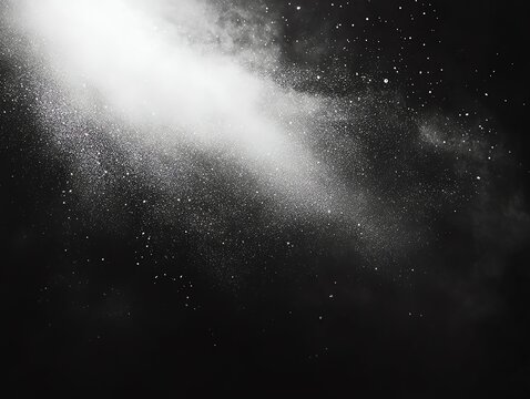 White powder explodes against a dark background creating a dramatic effect Perfect for adding texture or a cosmic feel to your designs