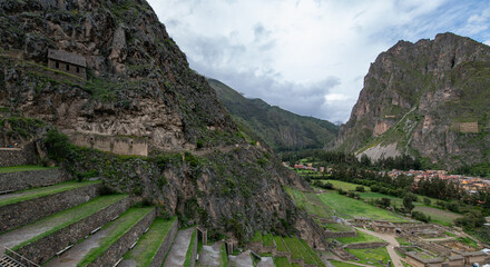 Ollantaytambo Sanctuary a historic archeological site in Ollantaytambo, Peru