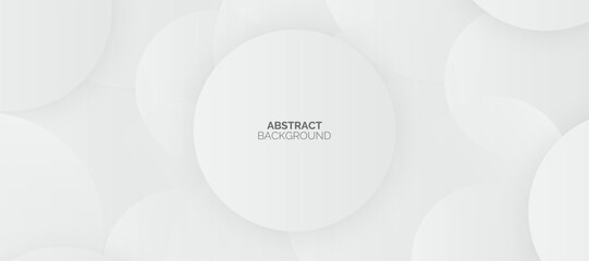 white abstract background overlap layer on bright space with shape effect decoration. Modern graphic design element circles style concept